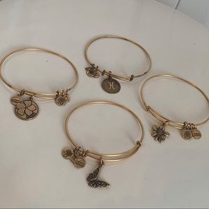 BUNDLE OF 4 ALEX AND ANI Gold Charm Bracelets